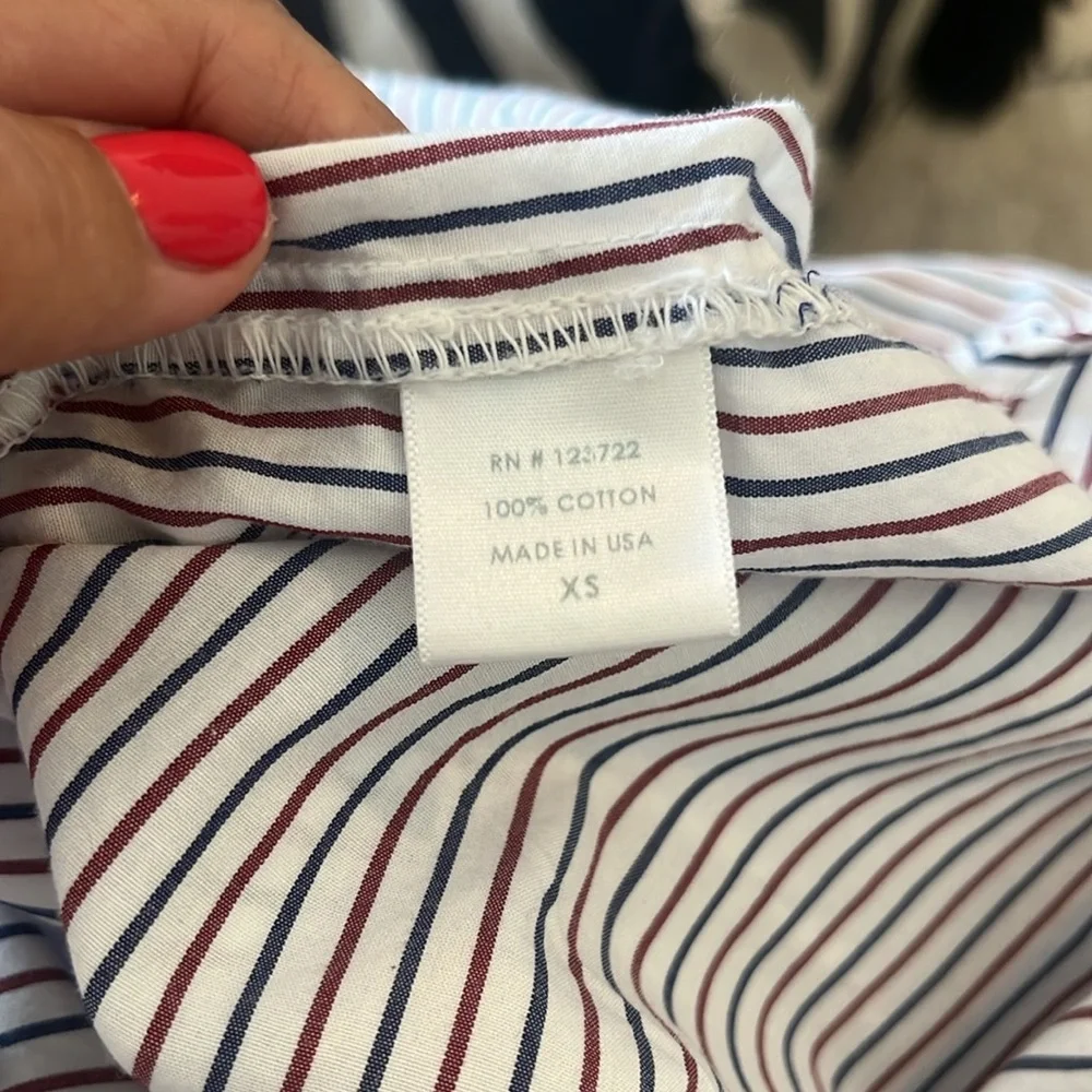 Xirena Beau shirt red white blue stripe - Picture 5 of 5